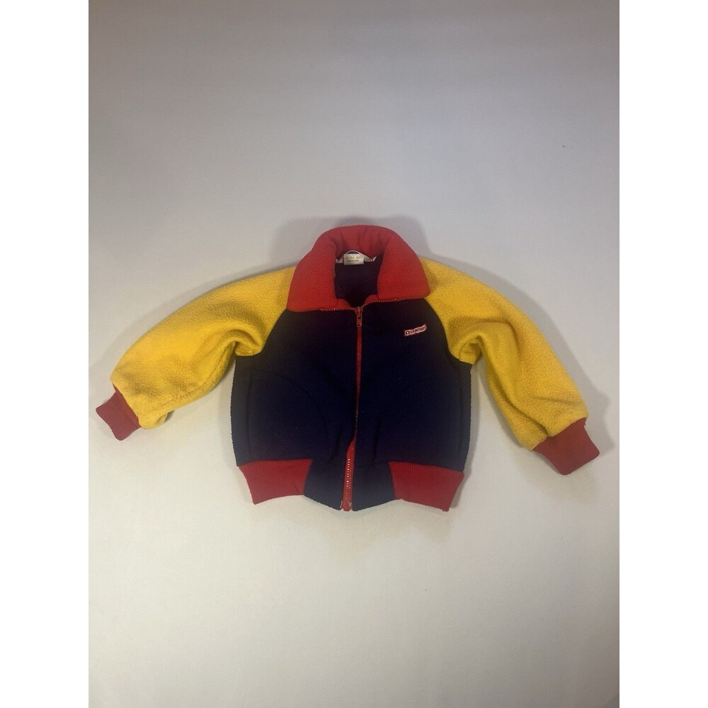 Vintage OshKosh B’gosh Colorblock Fleece Jacket – Size 4 Toddler – Made in USA - Picture 10 of 16